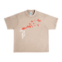 French Oak banksy headshot butterfly Urban Heavy Tee - ArtChic