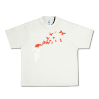 Pistachio banksy headshot butterfly Urban Heavy Tee - ArtChic