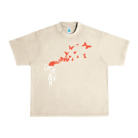 Sandshell banksy headshot butterfly Urban Heavy Tee - ArtChic
