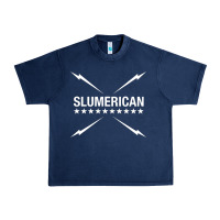 Navy slumerican Urban Heavy Tee - ArtChic