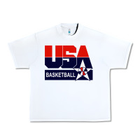 White usa basketball Urban Heavy Tee - ArtChic