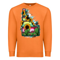 Carrot Idaho Map Sunflower Cactus Serape Premium Sweatshirt - RanaPortraitStore