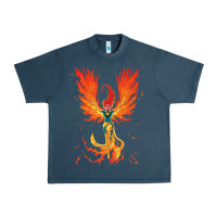 Midnight Navy X-Men Jean Grey Phoenix Cosmic Flames Urban Heavy Tee - ArtChic