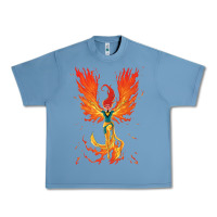Pebble Blue X-Men Jean Grey Phoenix Cosmic Flames Urban Heavy Tee - ArtChic