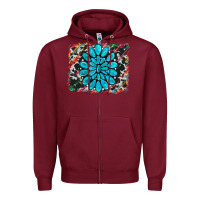 Burgundy cowhide and serape gemstone background Zipper Hoodie - RanaPortraitStore