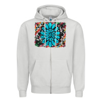 Dove Grey cowhide and serape gemstone background Zipper Hoodie - RanaPortraitStore