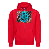 Red cowhide and serape gemstone background Zipper Hoodie - RanaPortraitStore