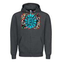 Smoke cowhide and serape gemstone background Zipper Hoodie - RanaPortraitStore