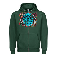 Sports Green cowhide and serape gemstone background Zipper Hoodie - RanaPortraitStore