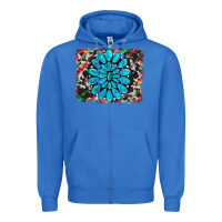 True Royal cowhide and serape gemstone background Zipper Hoodie - RanaPortraitStore