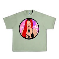 Oil Green red hair girl singing Urban Heavy Tee - ArtChic