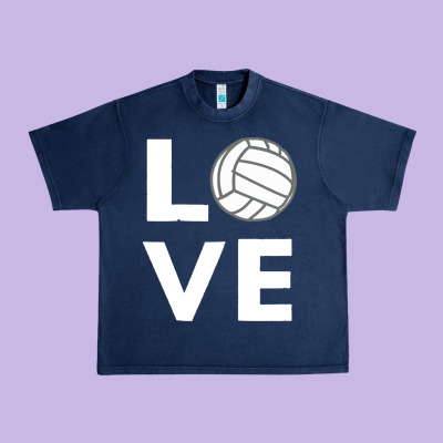 Girls Love Volleyball Urban Heavy Tee Designed By Artchic