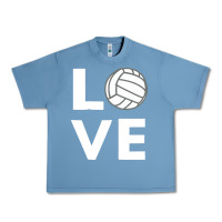 Pebble Blue girls love volleyball Urban Heavy Tee - ArtChic