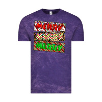 Cloud Purple merry merry merry Vintage Tee - CowhideDigitalArt