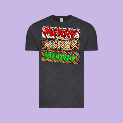 Merry Merry Merry Vintage Tee Designed By Cowhidedigitalart