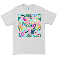 Dove Grey hello kindergarten seamless pattern Premium Tee - BundleAndBundleShop