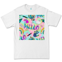 White hello kindergarten seamless pattern Premium Tee - BundleAndBundleShop