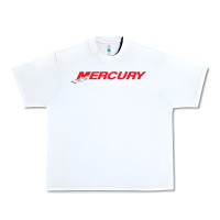 White Mercury Marine Outboard Boat Urban Heavy Tee - ArtChic
