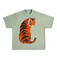 Oil Green tiger Urban Heavy Tee - ArtChic