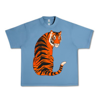 Pebble Blue tiger Urban Heavy Tee - ArtChic