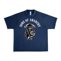 Navy horror skull sons of anarchy Urban Heavy Tee - ArtChic