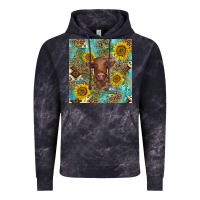 Cloud Black western highland cow Vintage Hoodie - BarkalooDesign