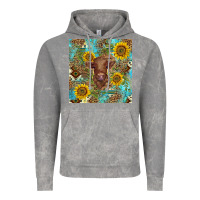 Cloud Rock western highland cow Vintage Hoodie - BarkalooDesign