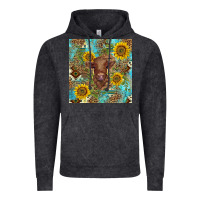 Vintage Black western highland cow Vintage Hoodie - BarkalooDesign