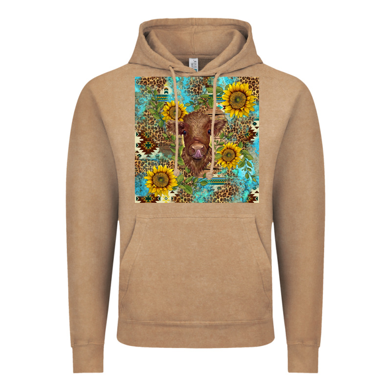 Western Highland Cow Vintage Hoodie by BarkalooDesign | Teevron