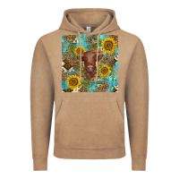 Vintage Coffee western highland cow Vintage Hoodie - BarkalooDesign