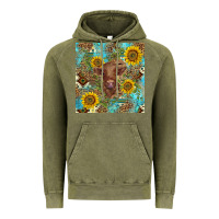 Vintage Olive western highland cow Vintage Hoodie - BarkalooDesign