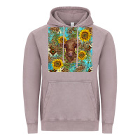 Vintage Zinc western highland cow Vintage Hoodie - BarkalooDesign