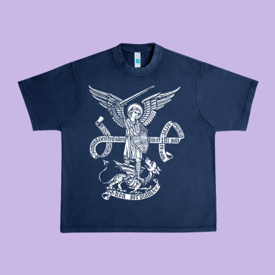 St Michael Archangel Catholic Angel Defend Us Urban Heavy Tee Designed By Artchic