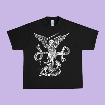 St Michael Archangel Catholic Angel Defend Us Urban Heavy Tee Designed By Artchic