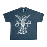 Midnight Navy st michael archangel catholic angel defend us Urban Heavy Tee - ArtChic