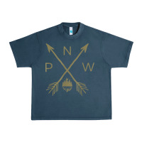 Midnight Navy pacific northwest mountain  cool pnw pacific northwest t shirt Urban Heavy Tee - ArtChic