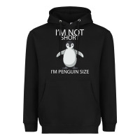 Black I'm Not Short I'm Penguin Size Heavyweight Hoodie - Bettercallsaul
