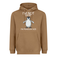 Toasted Coconut I'm Not Short I'm Penguin Size Heavyweight Hoodie - Bettercallsaul