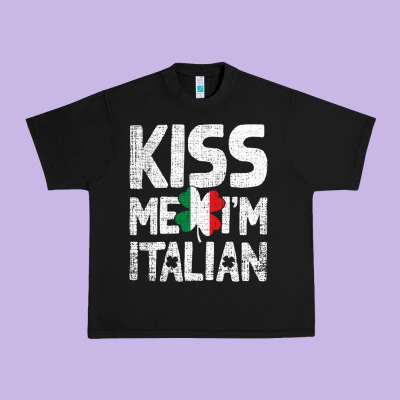 Kiss Me I'm Italian Urban Heavy Tee Designed By Artchic