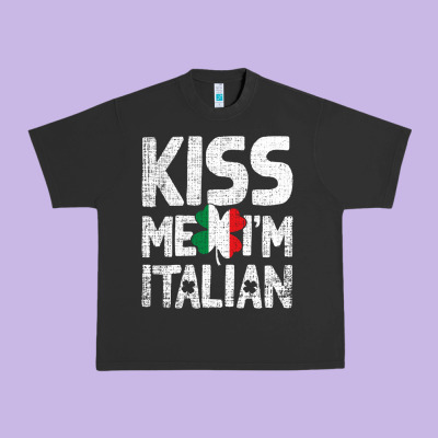 Kiss Me I'm Italian Urban Heavy Tee Designed By Artchic