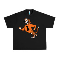 Black Vintage Walking Angry Tiger Idaho State Urban Heavy Tee - ArtChic
