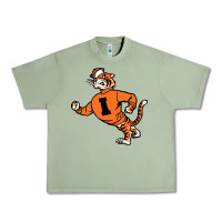 Oil Green Vintage Walking Angry Tiger Idaho State Urban Heavy Tee - ArtChic