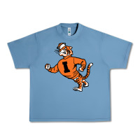 Pebble Blue Vintage Walking Angry Tiger Idaho State Urban Heavy Tee - ArtChic