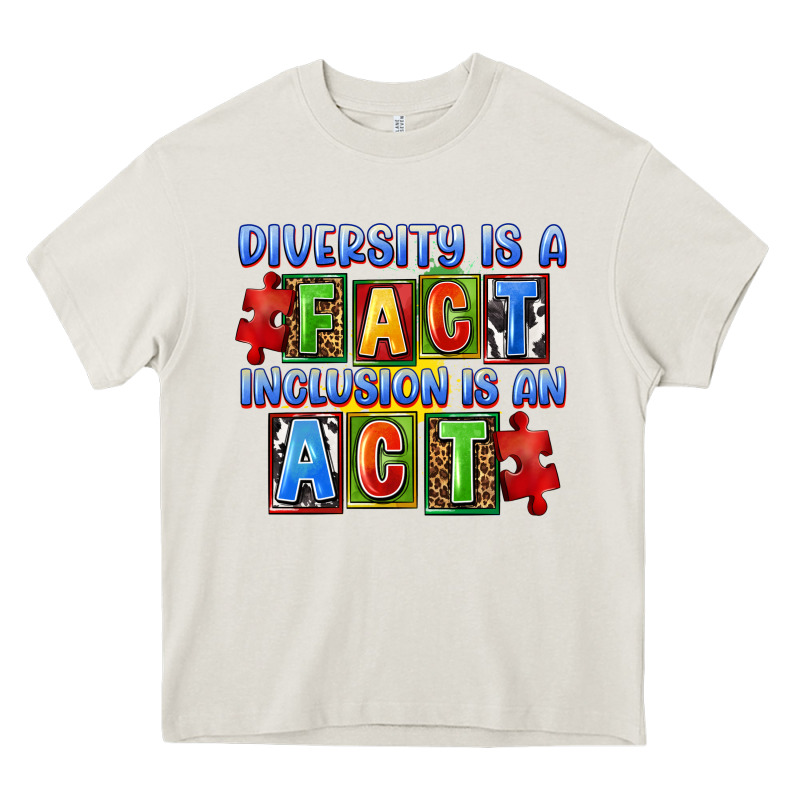 Diversity Is A Fact Indesion Is An Act Heavy Core Tee by FaDigitalArtStudio | Teevron