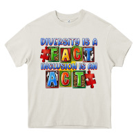 Cream diversity is a fact indesion is an act Heavy Core Tee - FaDigitalArtStudio