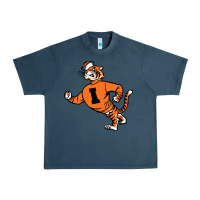 Midnight Navy Vintage Walking Angry Tiger Idaho State Urban Heavy Tee - ArtChic