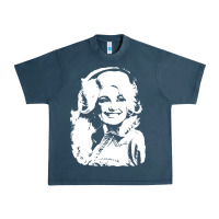 Midnight Navy dolly parton distressed photo Urban Heavy Tee - ArtChic