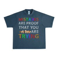 Midnight Navy mistakes are proof that you are trying teacher inspirational t shirt Urban Heavy Tee - StudioElite