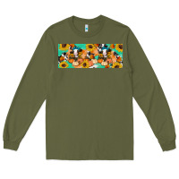 Army Green Cow fall pumpkin Long Sleeve Tee - Artiststas