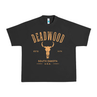 Pigment Black deadwood south dakota usa vintage distressed style design long sleeve Urban Heavy Tee - StudioElite